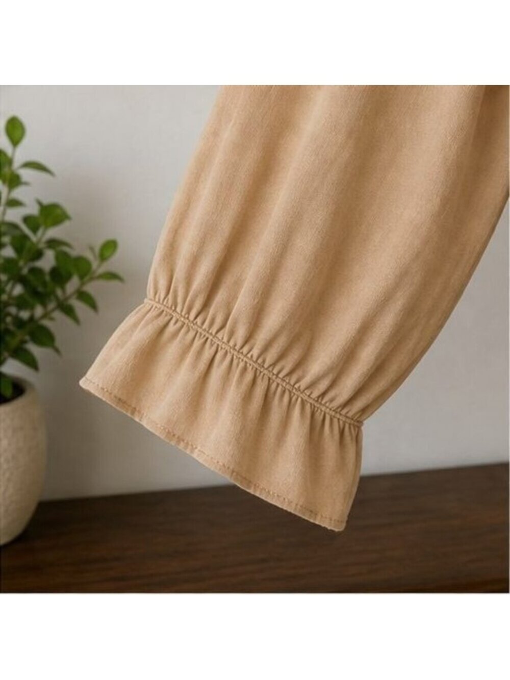 Camel Ruffle Blouse - Picture 5 of 6